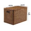 Nordic Style Rattan-Look Woven Storage Box with Lid for Bedroom and Household Organization.