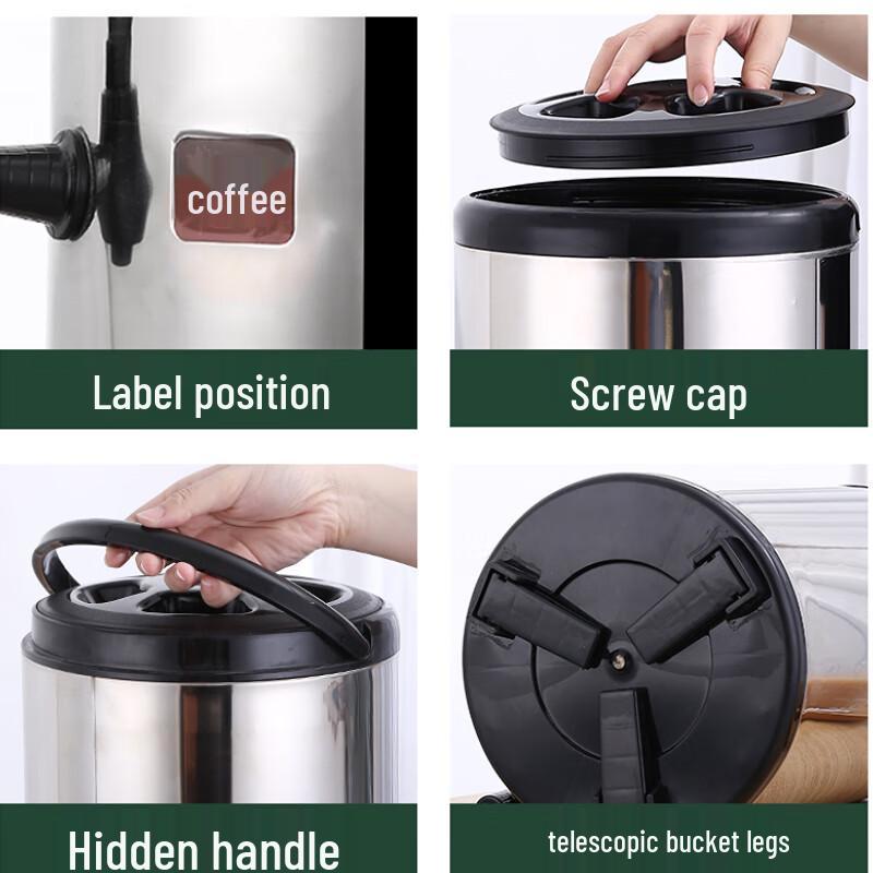 Stainless Steel Insulated Beverage Dispenser with Faucet