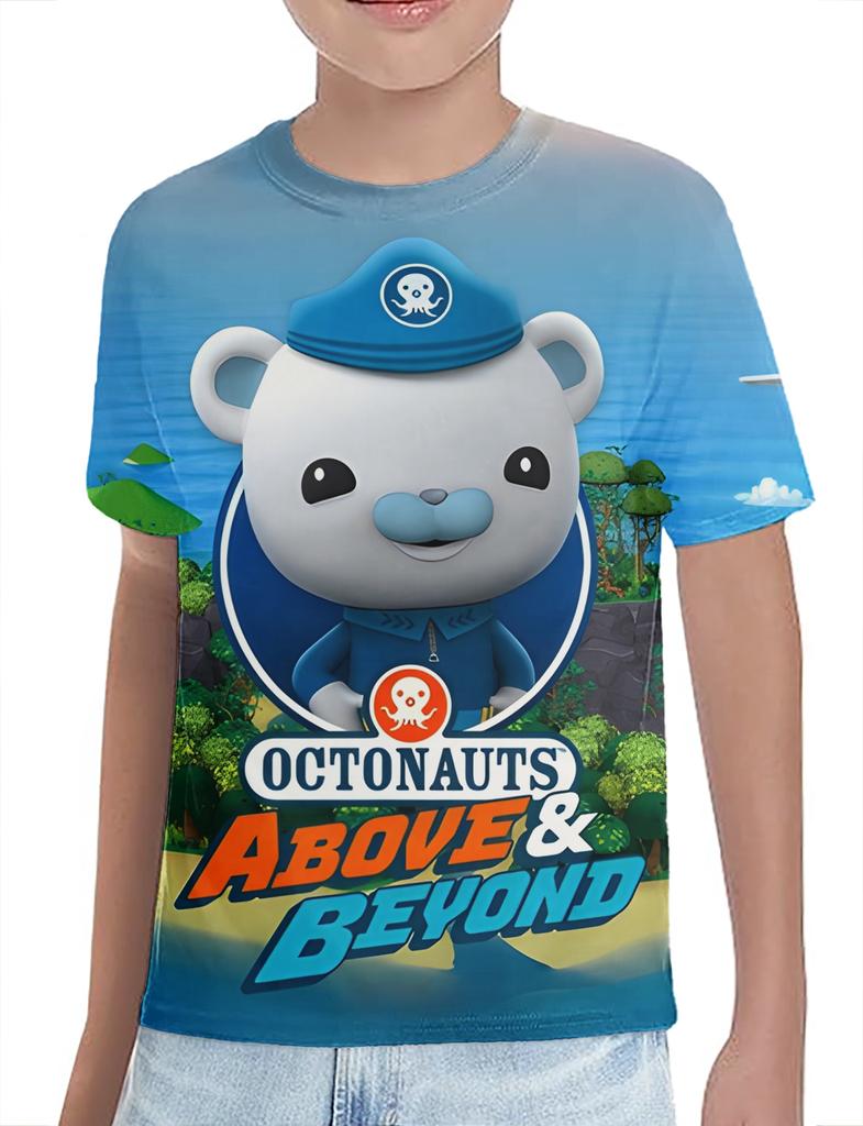 The Octonauts Kids 3D Cartoon Print High Quality T Shirts for Boys Childrens Clothing Summer Short Sleeve Crewneck Tees Anime T-shirt  Cute T-shirt