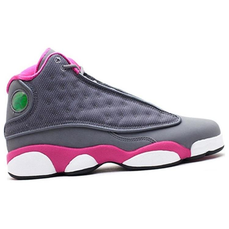 New JORDAN 13 Retro Cool Grey Fusion Pink GS 439358-029