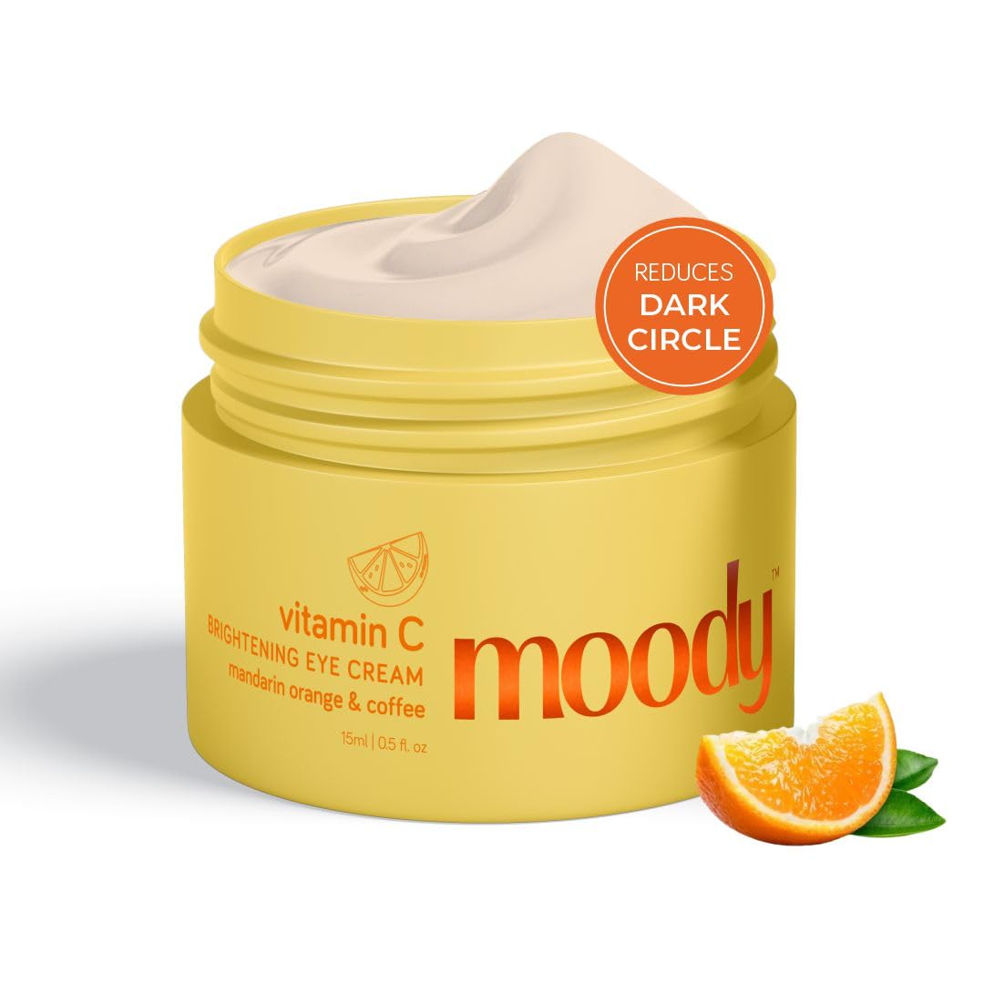 Крем под глаза Moody Vitamin C осветляющий с ниацинамидом, кофеином против темных кругов, отеков и мелких морщин | 94% пользователей отметили уменьшение темных кругов