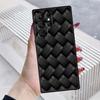 Black carved woven texture Phone Case For Samsung Galaxy S26 S25 S24 S23 S22 S21 S20 Ultra Plus FE 5G Black Soft TPU
