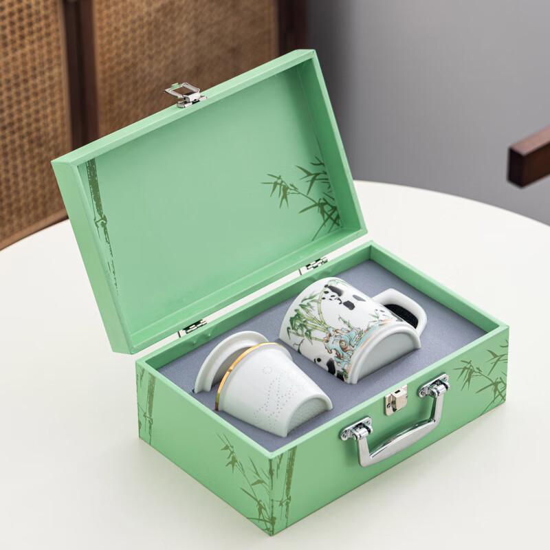 OIMG Panda Ceramic Souvenir Mug Gift Set