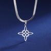 Amulet Witch Knot Stainless Steel Chain Necklace for Women Drop Neck Chokers