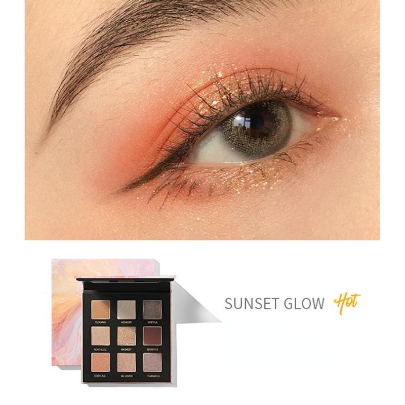 

Pudaier9 Color Eyeshadow Прочные матовые тени для век с перламутровым блеском Водостойкая многоцветная палитра теней для век