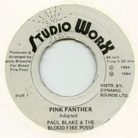 

7inch Record PAUL BLAKE, BLOODFIRE POSSE - Pink Panther none Studio Worx 1984 Jamaica Reggae, Ska & Dub Used