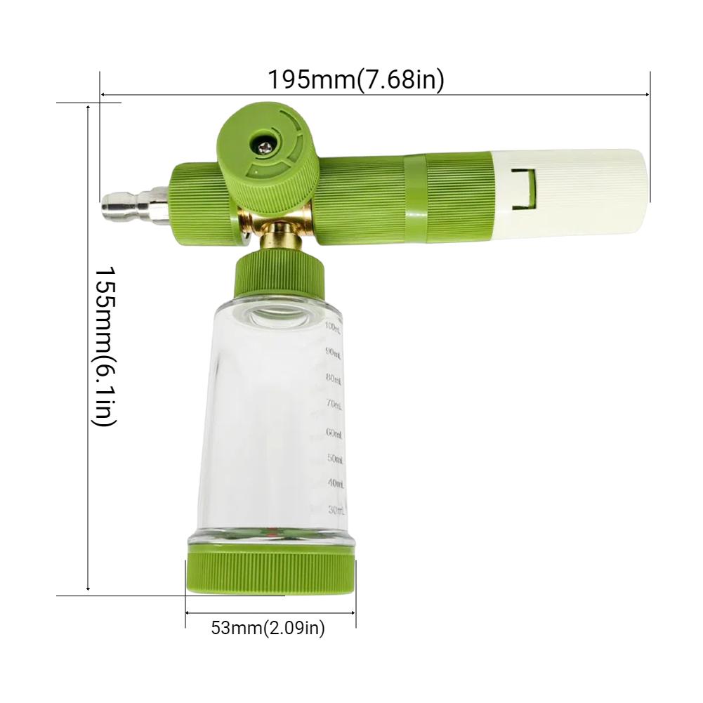 100ml Soap Foam Spray Bottle with 1/4 Inch Quick Connector 4500PSI Pressure Washer Gun Water Foam Pot Car Wash Accessories