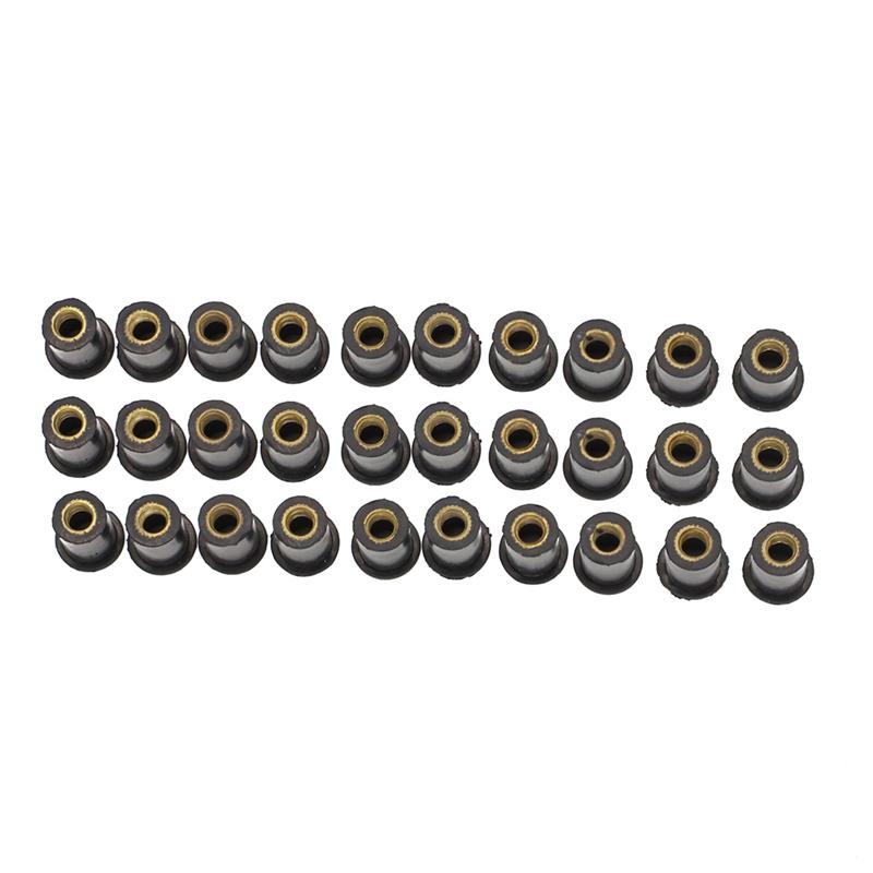 Motorcycle M5 Metric Rubber Well Nuts Windscreen Fairing Cowl Screws Bolts Accessories For Honda Kawasaki Yamaha BMW Ducati