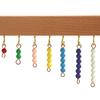 Montessori Zahlen 1-9 11-19 1-19 Internationale Version Perlenrahmen Mathematisches Spielzeug Farbige Perlen Zehnerschritte Brett Gruppe Lernspielzeug