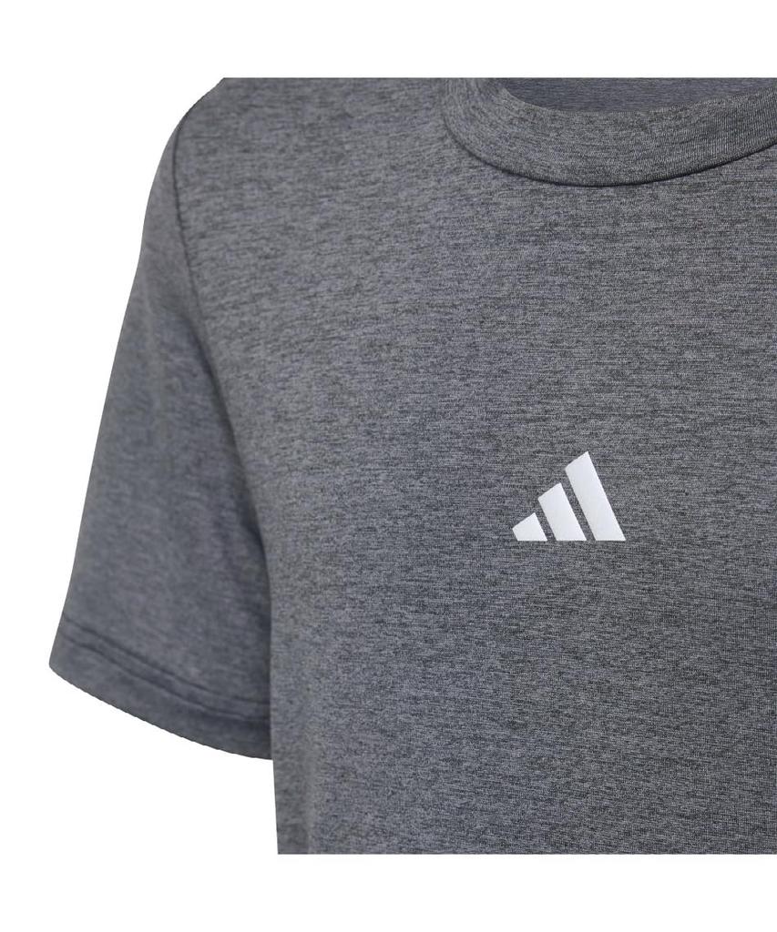 Tričko s krátkým rukávem Aero Heather s krátkým rukávem stříbrné J130 [Adidas], tréninkové, dámské, tričko, dětské, KMR64, černá/šedá tři/šedá šest/reflexní