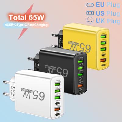 USB nabíječka 65W nabíječka pro mobilní telefony s rychlým nabíjením pro Xiaomi Samsung P70 cestovní nabíječka adaptér pro iPhone rychlonabíječka