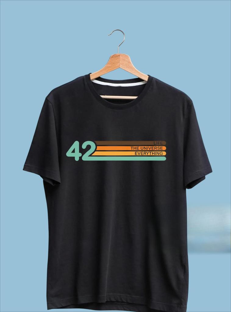 Per Anhalter durch die Galaxis Shirt 42 Bedeutung des Lebens Shirt Premium Ultra Weiches T-Shirt Unisex und Unisex T-Shirt