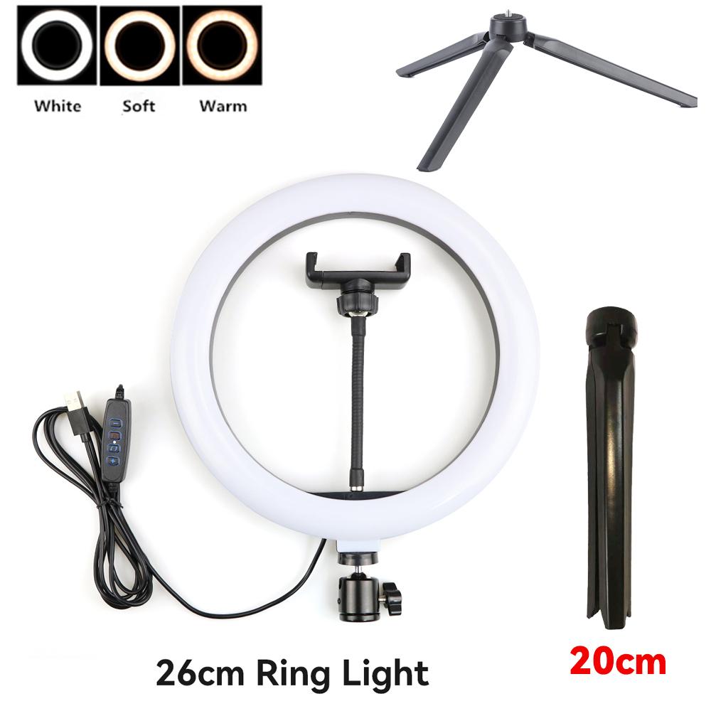 12inch RGB Led Ring Light With 0.5/1.6 Tripod Colorful 33/26cm Photographic Selfie Lighting For Youtube Live With Remote Control