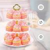 3-stöckiger Cupcake-Ständer Etagere 13,8 Zoll Höhe Platzsparend Leichtgewichtige Dessert-Turm Präsentationsständer für