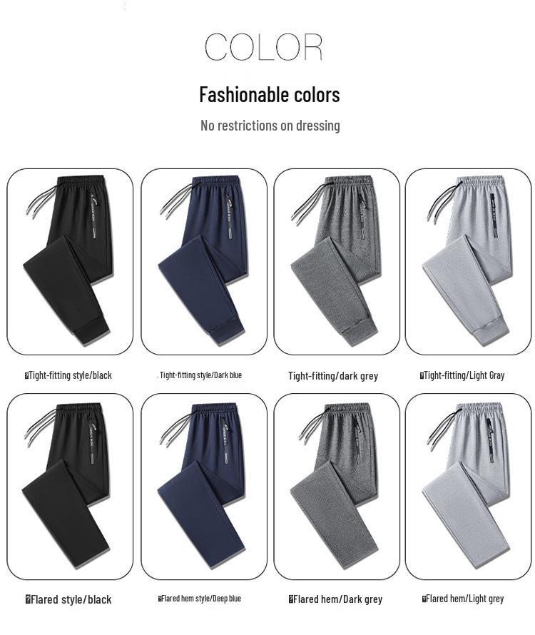 2025 Men's Straight Loose Sports Sweatpants - Versatile Spring & Autumn Casual Plus Size Pants