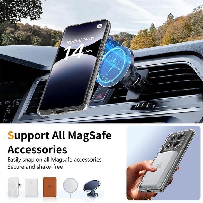 Coque de Protection - E.F.CONNECTION - pour Xiaomi Redmi Note 14 Pro 4G - Antichoc avec Anneau Magnétique