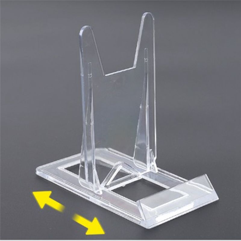 AEE4-30Pcs Tray Rack Clear Stand Frame Holder Stand Plastic Clear Plates Holder Metal Brackets Clear Display Shelf