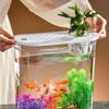 Transparent Micro Landscape Ecological Fish Turtle Tank Hydroponics Aquaponic Planter Breeding Box Aquariums Table Decoration