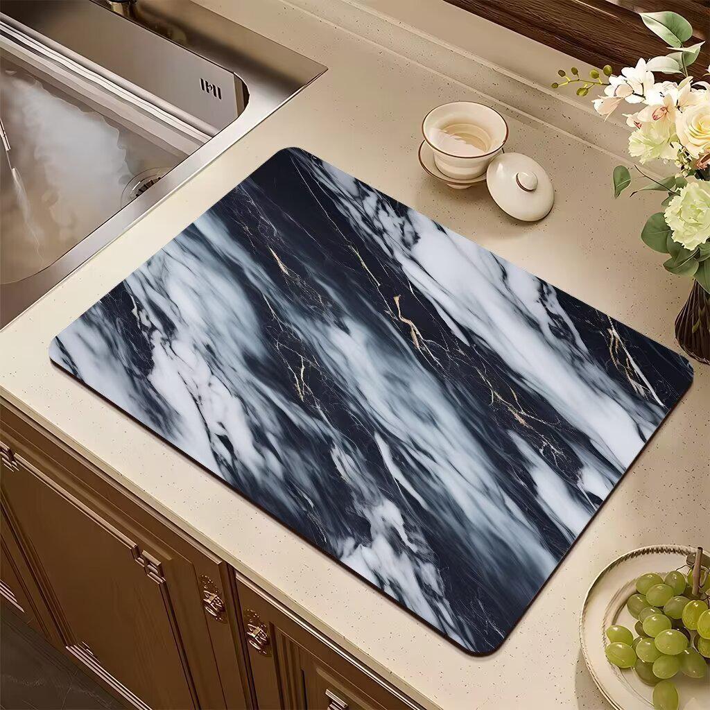 Earth Diatomaceous Marble Absorbent Heatresistant Kitchen Counter Mat