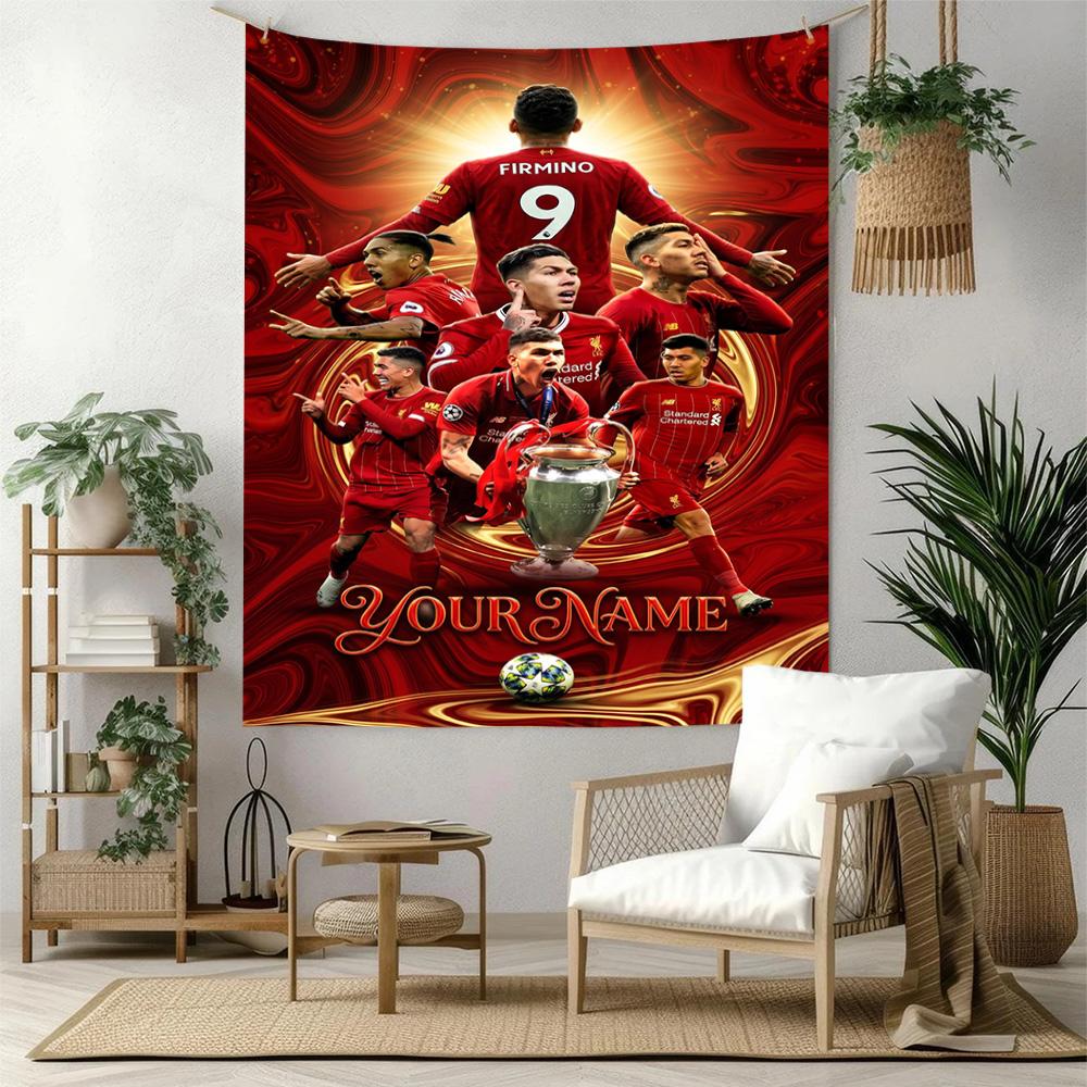 Liverpool Fc Custom Your Name Wall Decor Tapestry Art For Pet Memorial Birthdaywedding Party Backdrop Family Gift