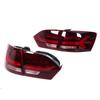 VLAND Full LED Dynamic Tail Lights Cherry Red Lens IP67 Waterproof Fit for MK6 2011 2014