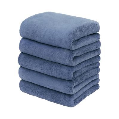Reck Gekiochi-kun Microfiber Face Towel Set 5 (Navy) Soft Texture Ultra-fine Fibers / High Absorbency Dries Quickly Even When Wet