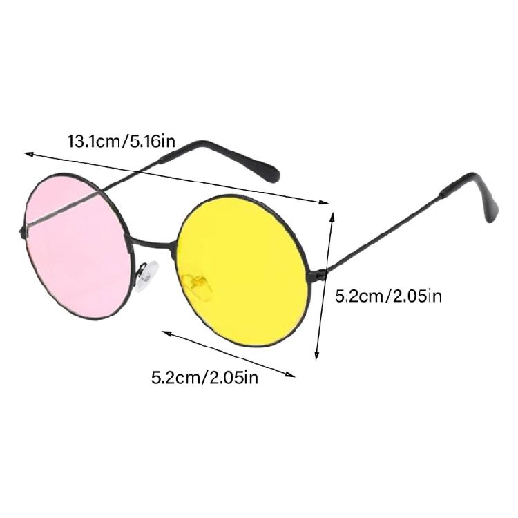 Solglasögon i blandade färger Halloween-glasögon Glasögon med rund båge Glasögon för animekaraktärscosplay för fester
