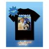 Herren Vintage Grafik-T-Shirt "George Clarke" - Ein Schwarzes Lässiges Rundhals-Shirt mit Lebendigem Cartoon-Design, Kurzen Ärmeln und Bequemer Passform