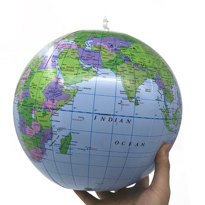 30cm PVC Inflatable Globe World Earth Ocean Map Balloon Educational  for Children Fashion English Teaching