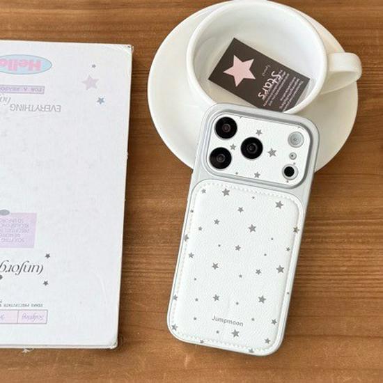 

Korean Style Leather Starry Full Coverage Phone Case for Apple iPhone 14/15/16/17 Pro Max iPhone 17 Pro Max