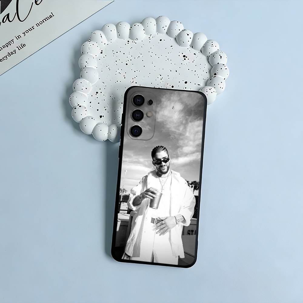 B-B-Bad -Bunny Phone Case For Samsung S25,S24,S21,S22,S23,S30,Ultra,S20,Plus,Fe,Lite,Black Soft Silicone