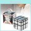 Stunning 3x3 Mirror Cube Puzzle With Glossy Finish In Black Silver And White Silver Options For Brain Teasers And Collectors