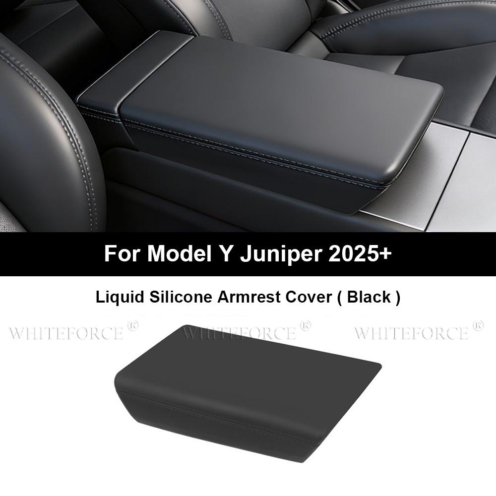 For Tesla Model Y Juniper 2025 Car Center Console Armrest Box Cover Liquid Silicone Mat Model 3 Highland Armrest Pad  Soft Case
