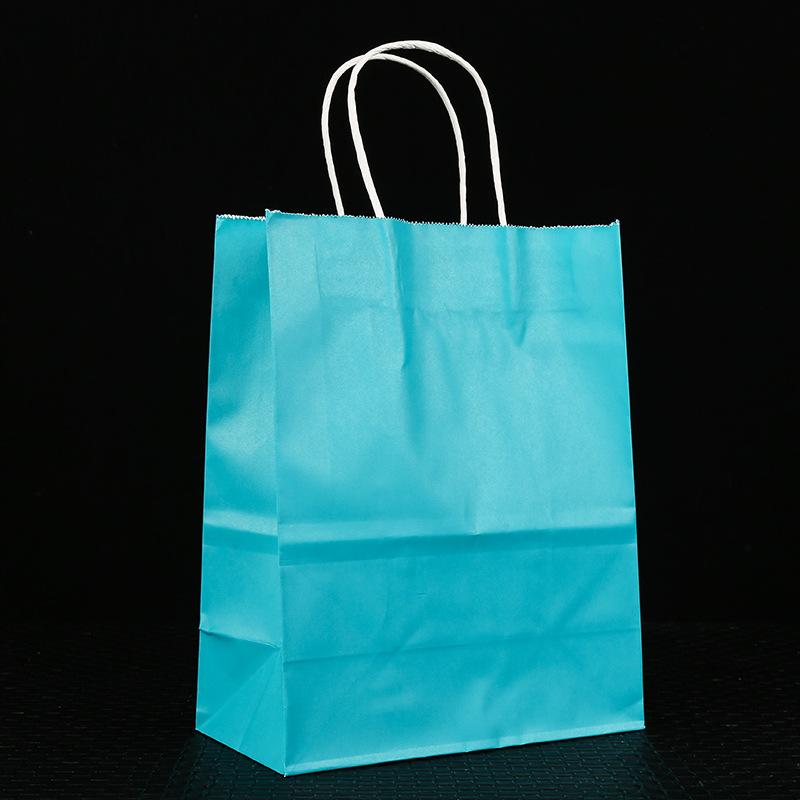 10/25pcs gift kraft paper bags holiday shopping DIY multifunctional recyclable paper bags with handles can be wholesale
