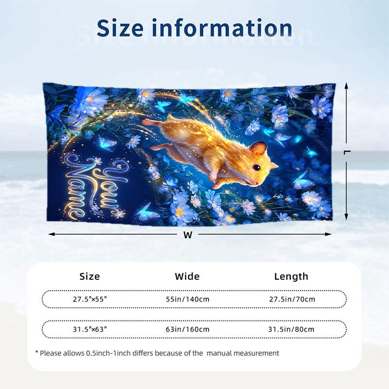 Adventure Journey Theme Beach Towel Personalized Custom Name & Text Soft Quick Dry Beach Towel for Swimming Travel