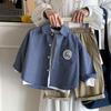 Boys' Shirts Autumn New Korean Version Of Children'S Long-Sleeved Plaid Shirts Medium And Children'S Spring Tops Trendy