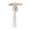 Artificial Glitter Birds Christmas Tree Ornament Realistic Long Tail Hummingbird With Faux