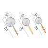 Stainless Steel Mesh Strainer with Wooden Handle, Fine Filtering for Juices, Residues and Flour, Ideal for Home Baking