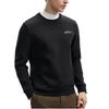 FILA Solid Color Round Neck Casual Pullover Knit Sweatshirt Men sweatshirt Black F11M412204F-BK