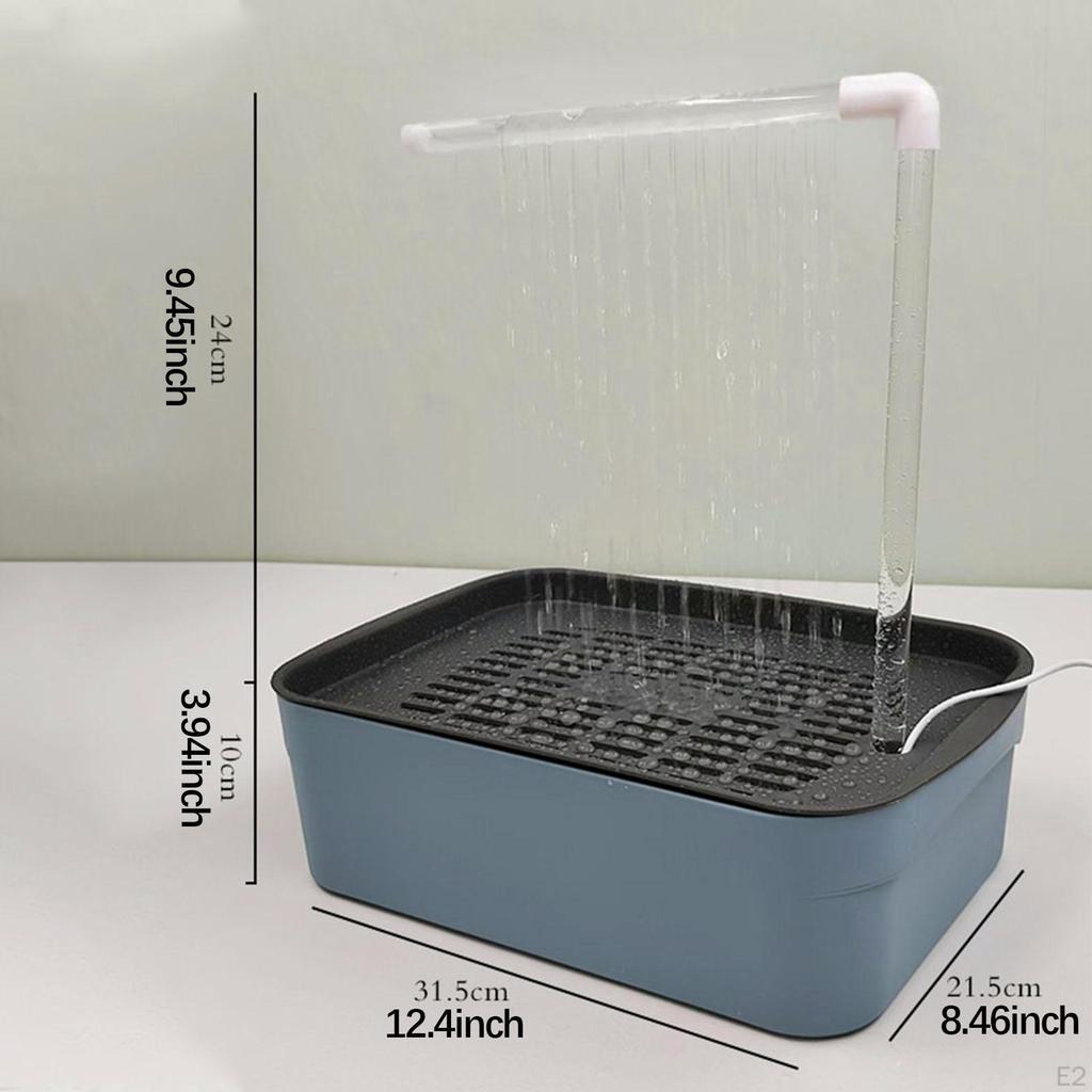 Automatic Bird Bath Tub Indoor Pet Bathtub with Pump for Ferret African Grey