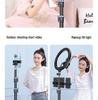 Dual Phone Live Streaming Tripod with Multi-Angle Stand & Fill Light for Outdoor Broadcasting