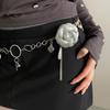 Gothic Cross Flower Tassel Waist Chain Vintage Silver Metal Belt Chain For Women Y2K Punk Skirt Pants Accessory