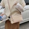 Red Bridal One Shoulder Underarm Bag Texture PU Versatile Crossbody Bags Spring Summer New Style Simple Handbag with Pendant