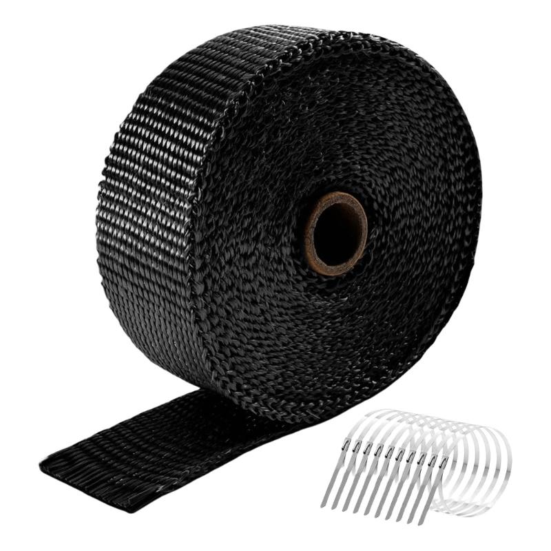 090E Motorcycle Muffler Thermal Tape Exhaust Band Heat Wrap Fiberglass Heat Shield Insulation Heat Shield Sleeve