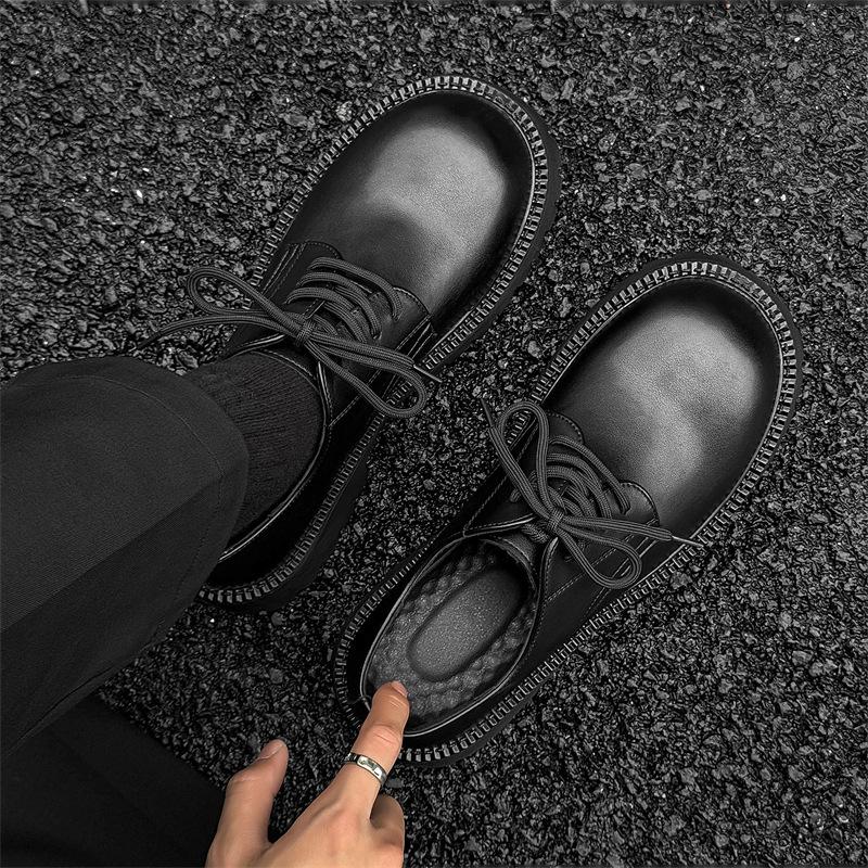 New British style platform fashion derby shoes New trendy men's high street casual leather shoes Trendy leather shoes 9265-J