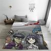 Music Band Gorillaz Knitted Blanket Fleece 90s Punk Rock Warm Throw Blanket for Outdoor Bed Plush Thin Quilt