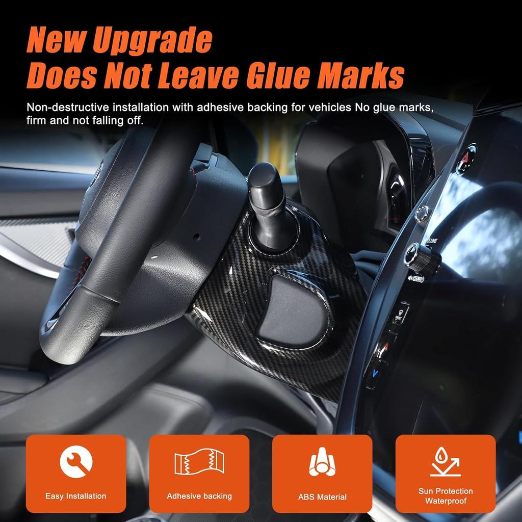 Car Steering Column Cover Trim Compatible with Subaru WRX 2022 2023 2024 Car Steering Wheel Base Trim Cover Protection Frame Interior Accessories