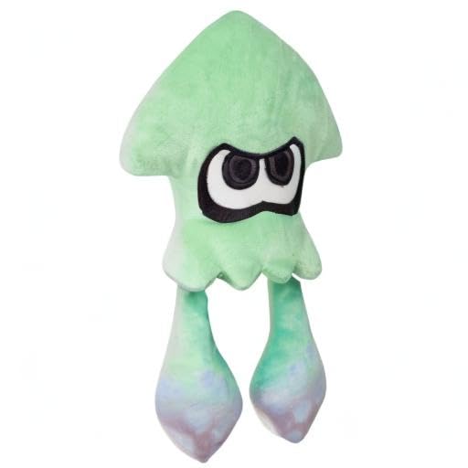 Sanei Boeki Splatoon 3 ALL STAR COLLECTION Squid (S) Light Blue Plush Toy, W13 X D4 X H22cm, SP31