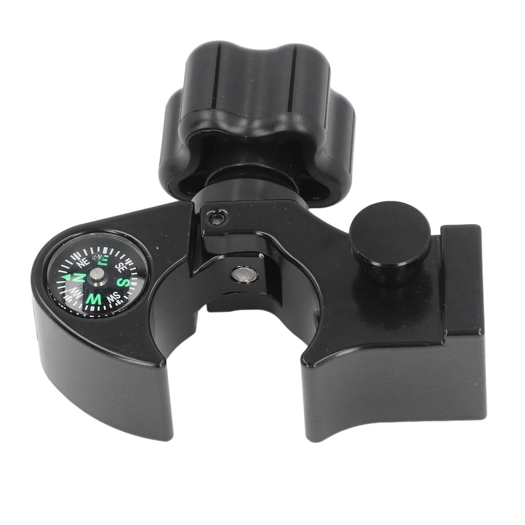 32mm Range Pole Cradle Bracket Aluminum Alloy Portable Data Collector Cradle with Compass