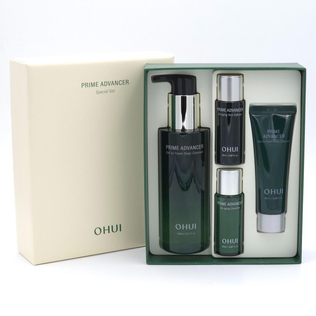 O HUI Prime Advancer Gel to Foam Deep Cleanser Special Set 4items